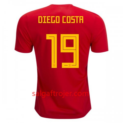 Spanien Fodboldtrøjer Diego Costa 19 Hjemmebanesæt VM 2018 Spanien Fodboldtrøjer Diego Costa 19 Hjemmebanesæt VM 2018